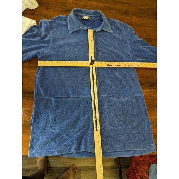 Nordstrom Blue Button Down Shirt/Jacket with Two Pockets in Front Size Large - Picture 5 of 5